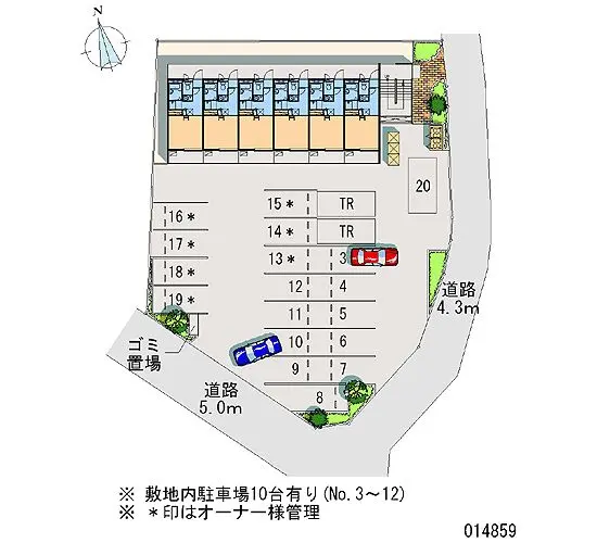 ★手数料０円★藤井寺市道明寺５丁目　月極駐車場（LP）